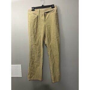 Talbots Womens Cotton Blend Corduroy Pants Size 10‎ Petite Khaki Color